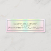 プロフェッショナルInstagramホログラフィック名刺 スキニー名刺 (裏面)