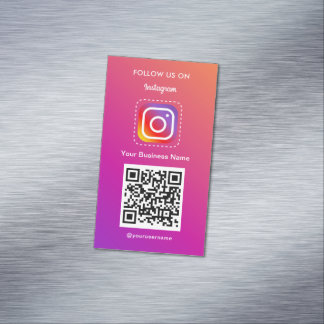 プロフェッショナルInstagramロゴ後を追Me Qrコード マグネット名刺