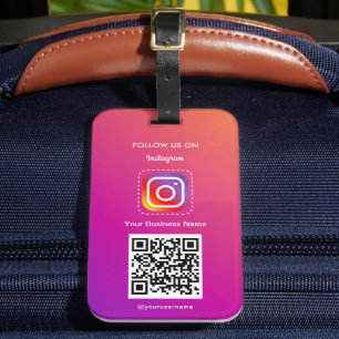 プロフェッショナルInstagramロゴ後を追Me Qrコード ラゲッジタグ