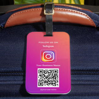 プロフェッショナルInstagramロゴ後を追Me Qrコード ラゲッジタグ