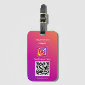 プロフェッショナルInstagramロゴ後を追Me Qrコード ラゲッジタグ (正面縦)