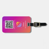 プロフェッショナルInstagramロゴ後を追Me Qrコード ラゲッジタグ (正面横)