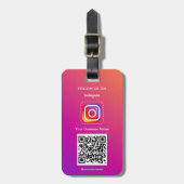 プロフェッショナルInstagramロゴ後を追Me Qrコード ラゲッジタグ (正面縦)