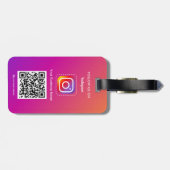 プロフェッショナルInstagramロゴ後を追Me Qrコード ラゲッジタグ (裏面横)