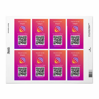 プロフェッショナルInstagramロゴ後を追Me Qrコード ラベル