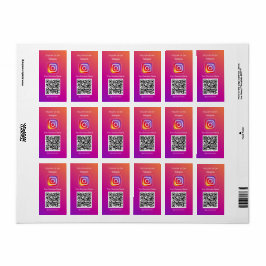 プロフェッショナルInstagramロゴ後を追Me Qrコード ラベル
