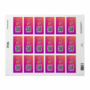 プロフェッショナルInstagramロゴ後を追Me Qrコード ラベル