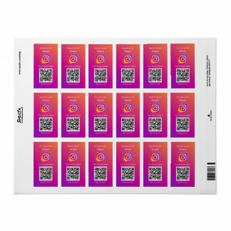 プロフェッショナルInstagramロゴ後を追Me Qrコード ラベル