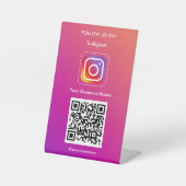 プロフェッショナルInstagramロゴ後を追Me Qrコード 台座サイン (正面)