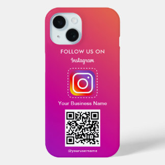 プロフェッショナルInstagramロゴ後を追Me Qrコード iPhone 15ケース