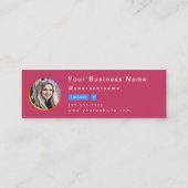 プロフェッショナルInstagram写真後を追Me Qrコード最小 スキニー名刺 (裏面)