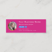 プロフェッショナルInstagram写真後を追Me Qrコード最小 スキニー名刺 (裏面)