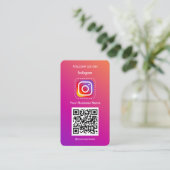 プロフェッショナルInstagram写真後を追Me Qrコード 名刺 (スタンド正面)