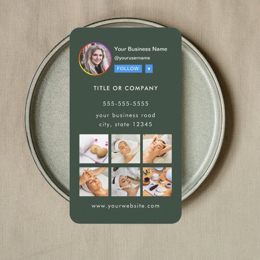 プロフェッショナルInstagram写真後を追Me Qrコード 名刺