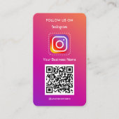 プロフェッショナルInstagram写真後を追Me Qrコード 名刺 (正面)