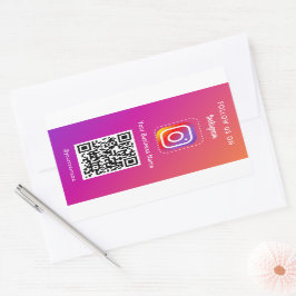 プロフェッショナルInstagram写真後を追Me Qrコード 長方形シール