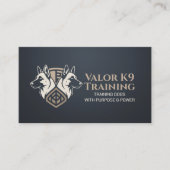 プロフェッショナルK9トレーニング – ベルギーマリノワ 名刺 (正面)