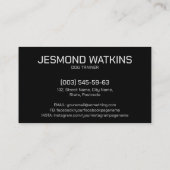 プロフェッショナルK9トレーニング 名刺 (裏面)