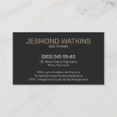 プロフェッショナルK9トレーニング 名刺 (裏面)