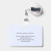 プロフェッショナルLPN バッジ (伸縮クリップ付きの裏面)