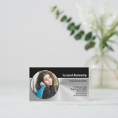 プロフェッショナルNannyサービスカスタムオーバルフォト 名刺 (スタンド正面)