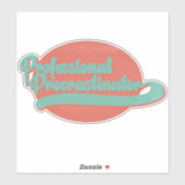 プロフェッショナルProcrastinatorヴィンテージビニールステッカー シール (シート)