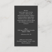 プロフェッショナルQRコーシンプルドのモダンロゴ写真 名刺 (裏面)