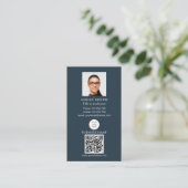 プロフェッショナルQRコーシンプルド実在資産写真Busi 名刺 (スタンド正面)