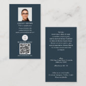 プロフェッショナルQRコーシンプルド実在資産写真Busi 名刺 (正面/裏面)