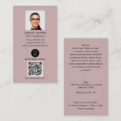 プロフェッショナルQRコーシンプルド実在資産写真Busi 名刺 (正面/裏面)