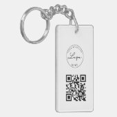 プロフェッショナルQRコードあなたのロゴカスタムキーチェーン キーホルダー (正面左)