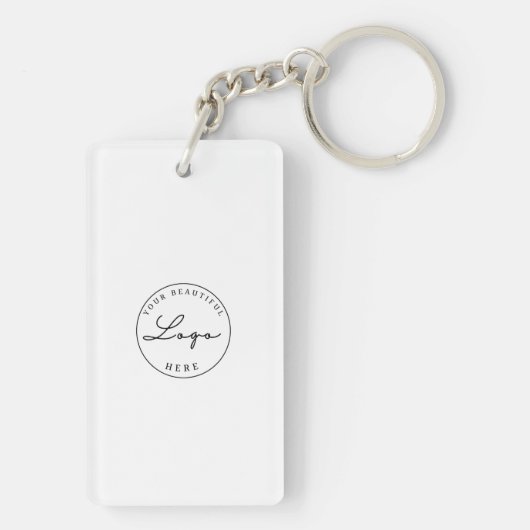 プロフェッショナルQRコードあなたのロゴカスタムキーチェーン キーホルダー (裏面)