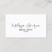 プロフェッショナルQRコードと写真、モダン白黒 名刺 (正面)