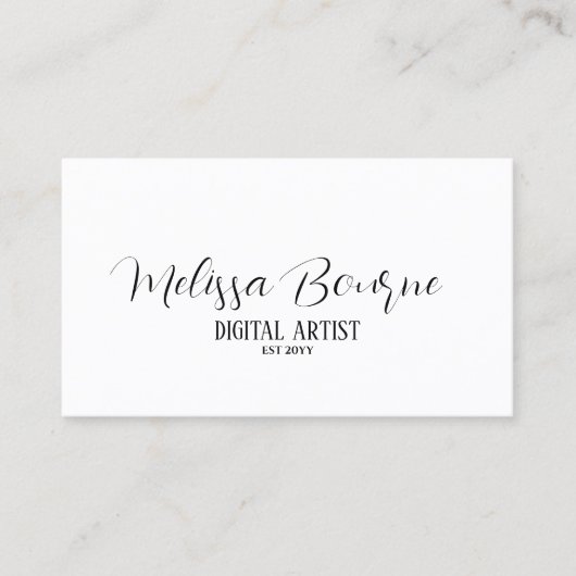 プロフェッショナルQRコードと写真、モダン白黒 名刺 (正面)