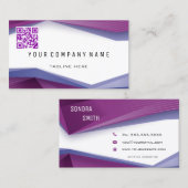 プロフェッショナルQRコードはっきりした梅の幾何学線 名刺 (正面/裏面)