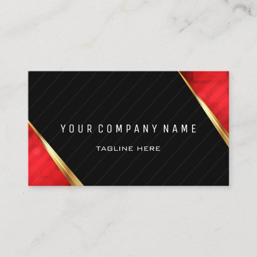 プロフェッショナルQRコードはっきりした赤と黒 名刺 (正面)