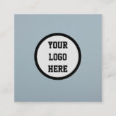 プロフェッショナルQRコードスキャン可能ほこり青モダン スクエア名刺 (裏面)