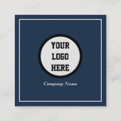 プロフェッショナルQRコードスキャン可能ネイビーブルー スクエア名刺 (裏面)
