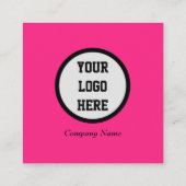 プロフェッショナルQRコードスキャン可能マゼンタピンクモダン色 スクエア名刺 (裏面)