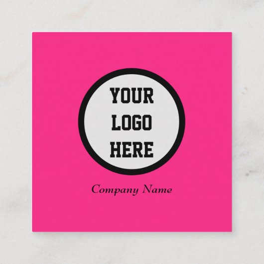 プロフェッショナルQRコードスキャン可能マゼンタピンクモダン色 スクエア名刺 (裏面)