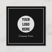 プロフェッショナルQRコードスキャン可能白黒 スクエア名刺 (裏面)