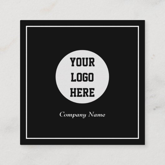 プロフェッショナルQRコードスキャン可能白黒 スクエア名刺 (裏面)