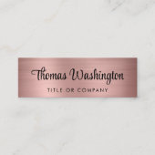 プロフェッショナルQRコードスクスタイリッシュリプトバラ金ゴールド スキニー名刺 (正面)