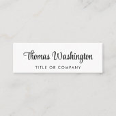 プロフェッショナルQRコードスタイリッシュスクリプト スキニー名刺 (正面)