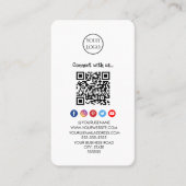 プロフェッショナルQrコードソーシャルメディアと接続 名刺 (正面)