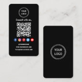 プロフェッショナルQrコードソーシャルメディアと接続 名刺 (正面/裏面)