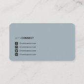 プロフェッショナルQRコードソーシャルメディアダスティブルーブージン 名刺 (裏面)