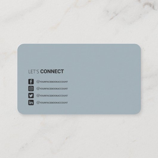 プロフェッショナルQRコードソーシャルメディアダスティブルーブージン 名刺 (裏面)