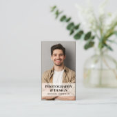 プロフェッショナルQRコードフォトクラフト紙 名刺 (スタンド正面)