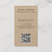 プロフェッショナルQRコードフォトクラフト紙 名刺 (裏面)